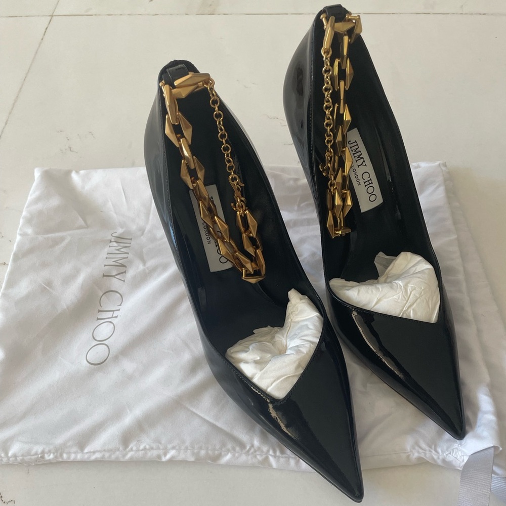 Jimmy Choo Diamond Talura 100m Black Pumps